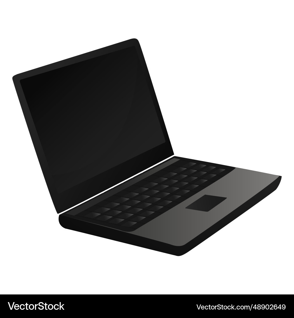 Laptop cartoon icon Royalty Free Vector Image - VectorStock