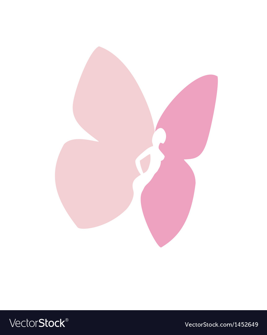 Woman with butterfly wings -isolated Royalty Free Vector