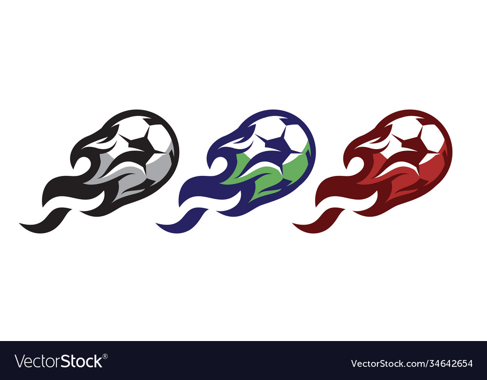 A set three templates with soccer balls vector image A set three templates with soccer balls