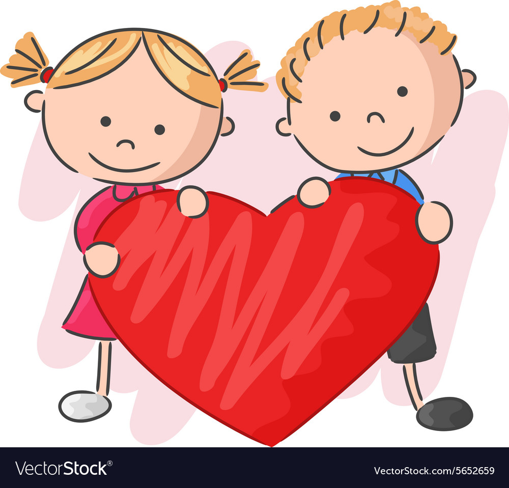 Boy and girl Royalty Free Vector Image - VectorStock