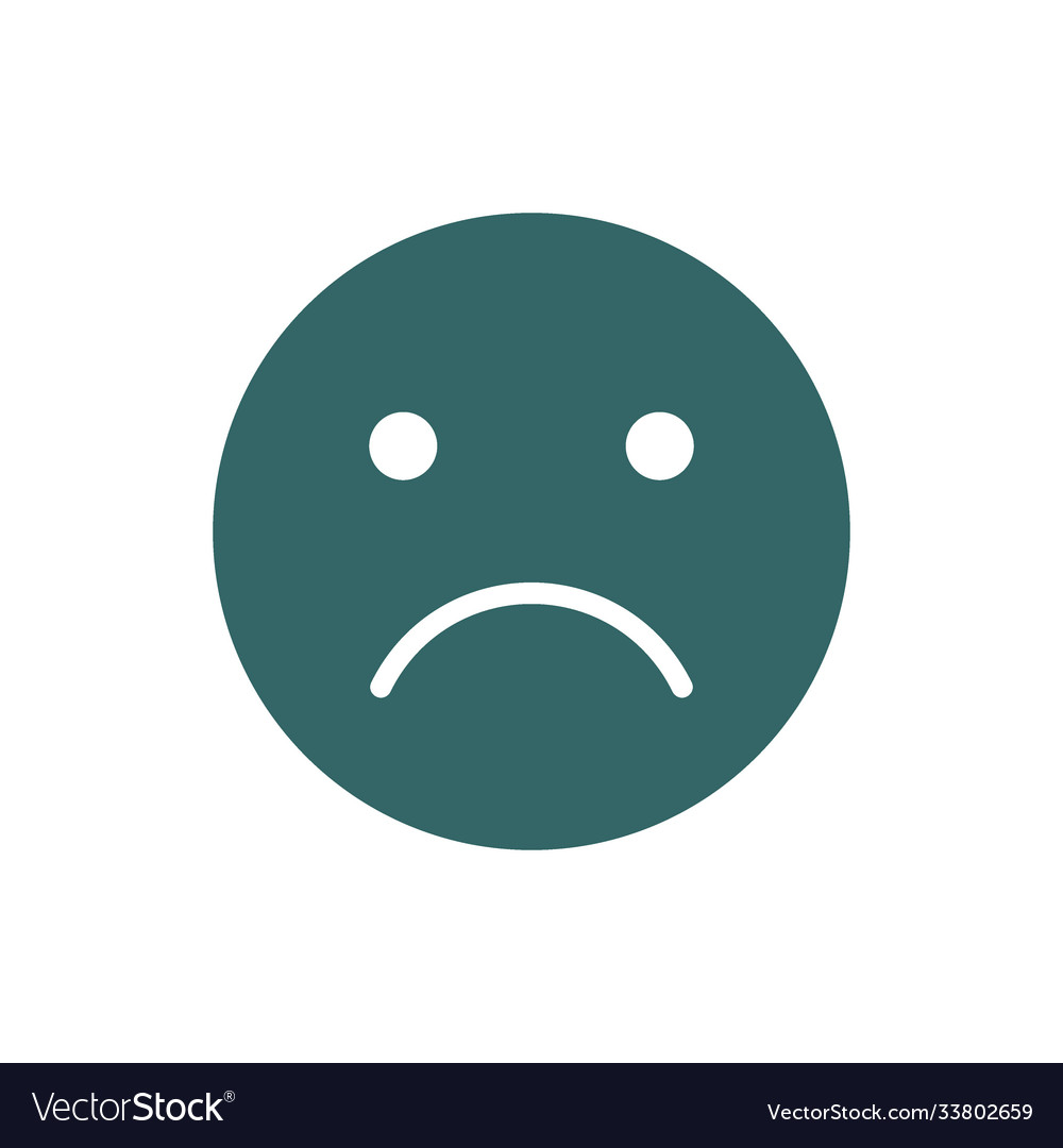 User profile with sad face line icon. Sad rating, dislike