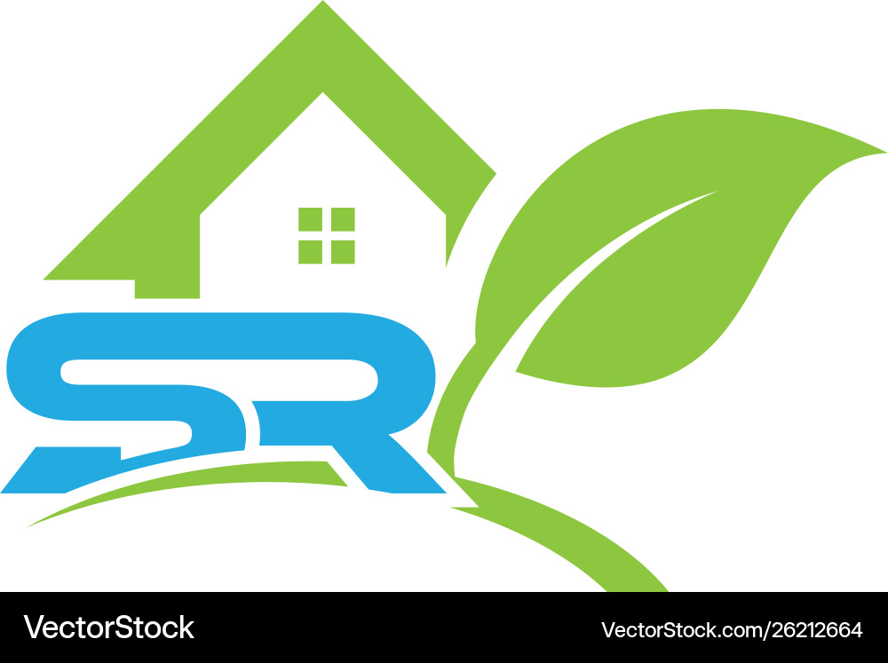 Initial leaf logo template Royalty Free Vector Image