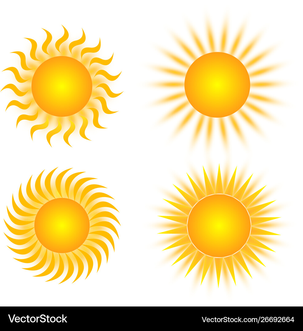Sun icon Royalty Free Vector Image - VectorStock