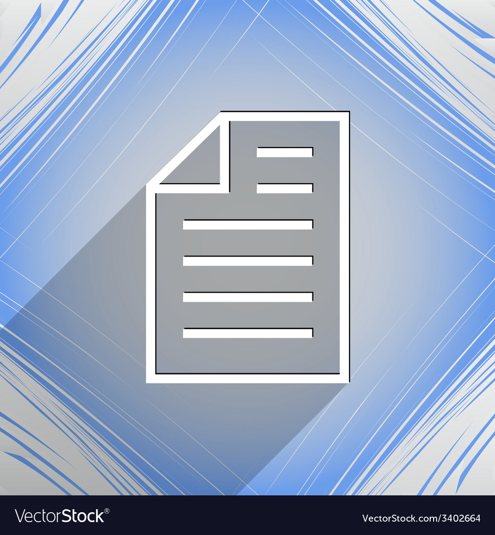 Text file icon symbol flat modern web design Vector Image