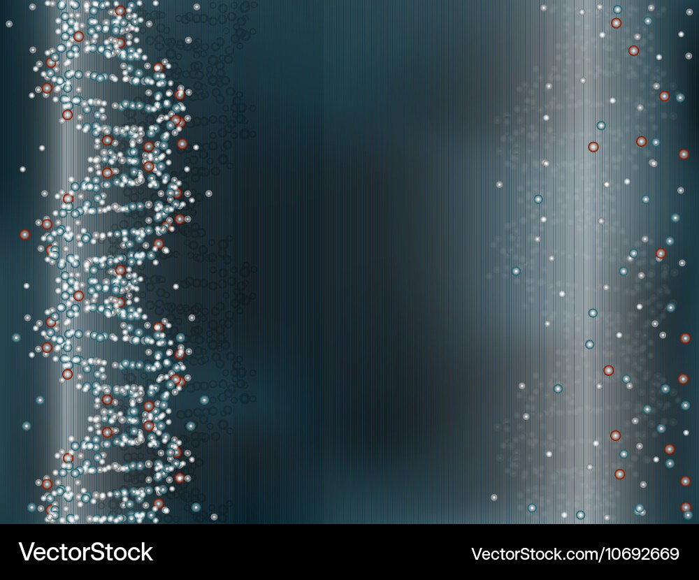 Dna structure in blue background Royalty Free Vector Image
