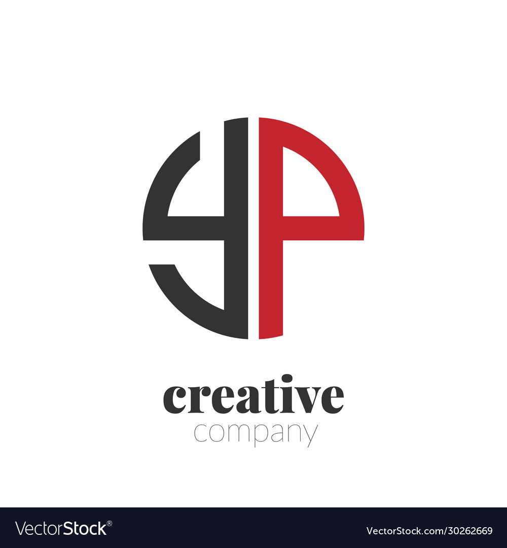 Initial letter yp creative elegant circle logo Vector Image Initial letter yp creative elegant circle logo vector image on... 