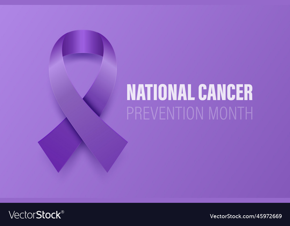 National cancer prevention month banner card Vector Image