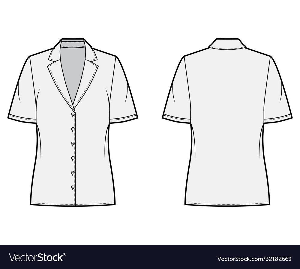 Pajama style blouse technical fashion Royalty Free Vector