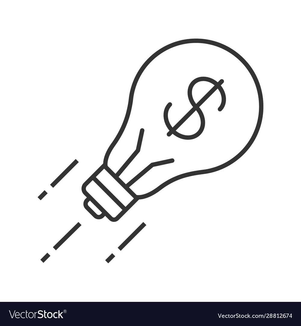 Business Idea Linear Icon Royalty Free Vector Image