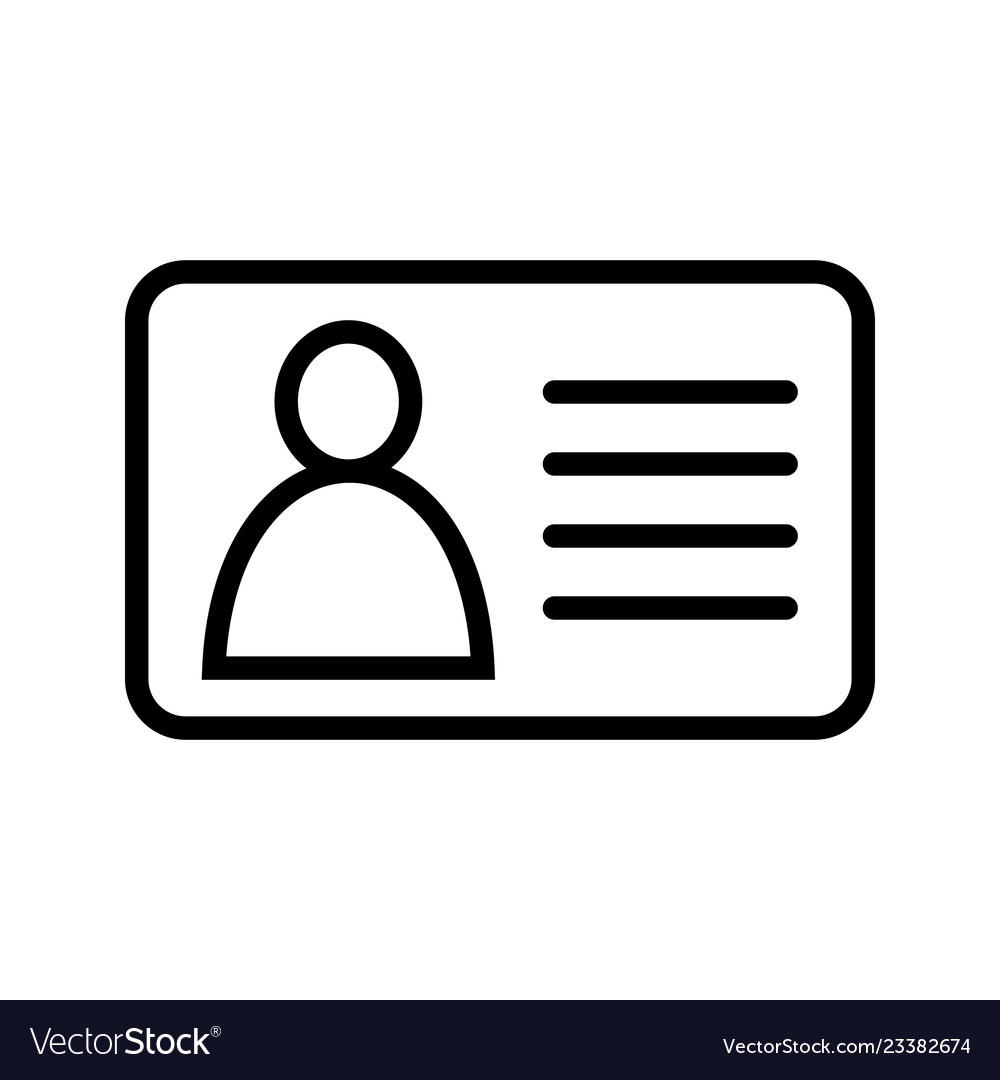 Identity card icon Royalty Free Vector Image - VectorStock