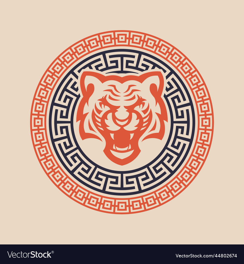 Image of a tiger symbol of oriental new year