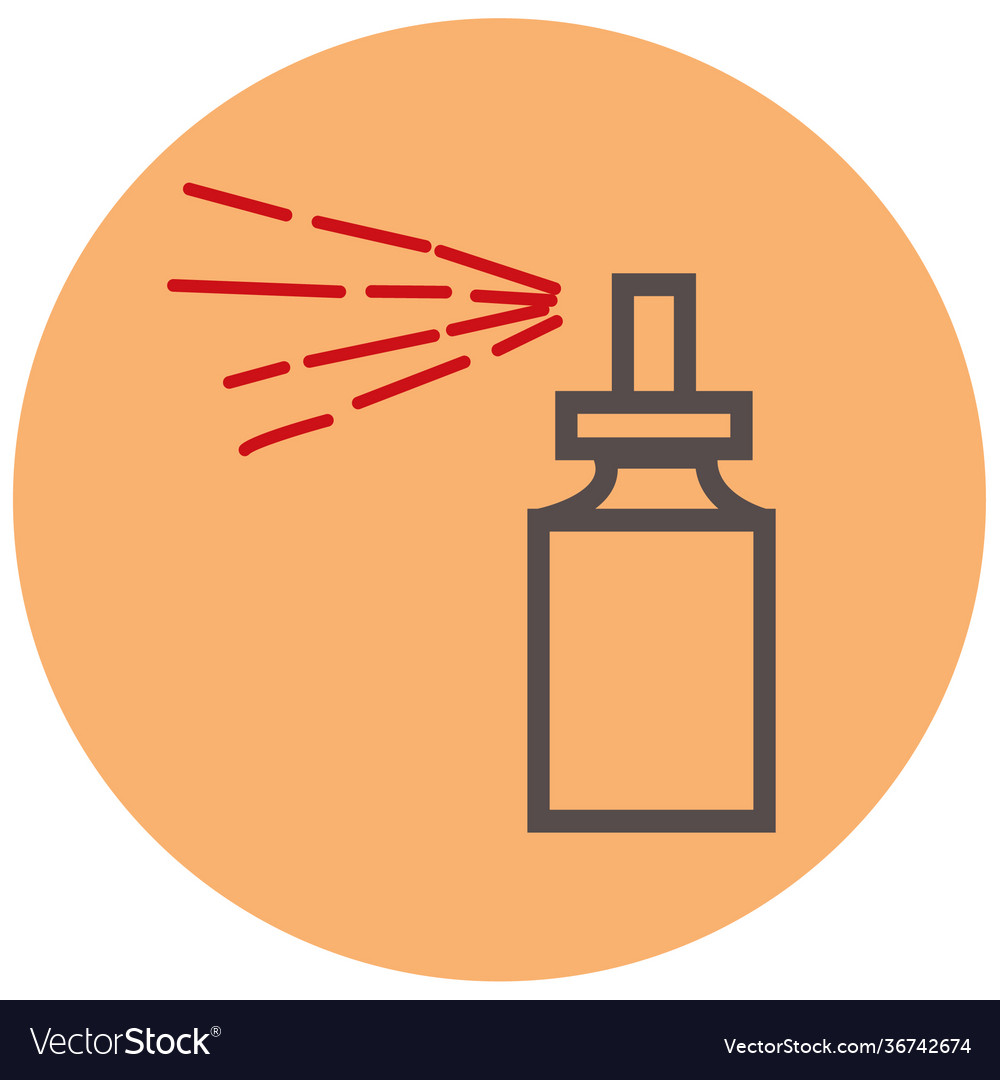 Medical spray line icon