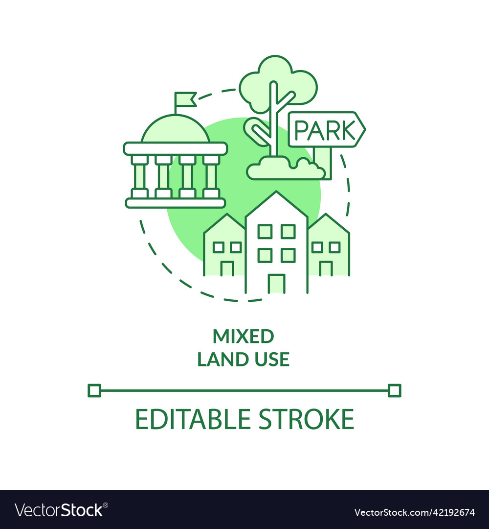 mixed-land-use-green-concept-icon-royalty-free-vector-image