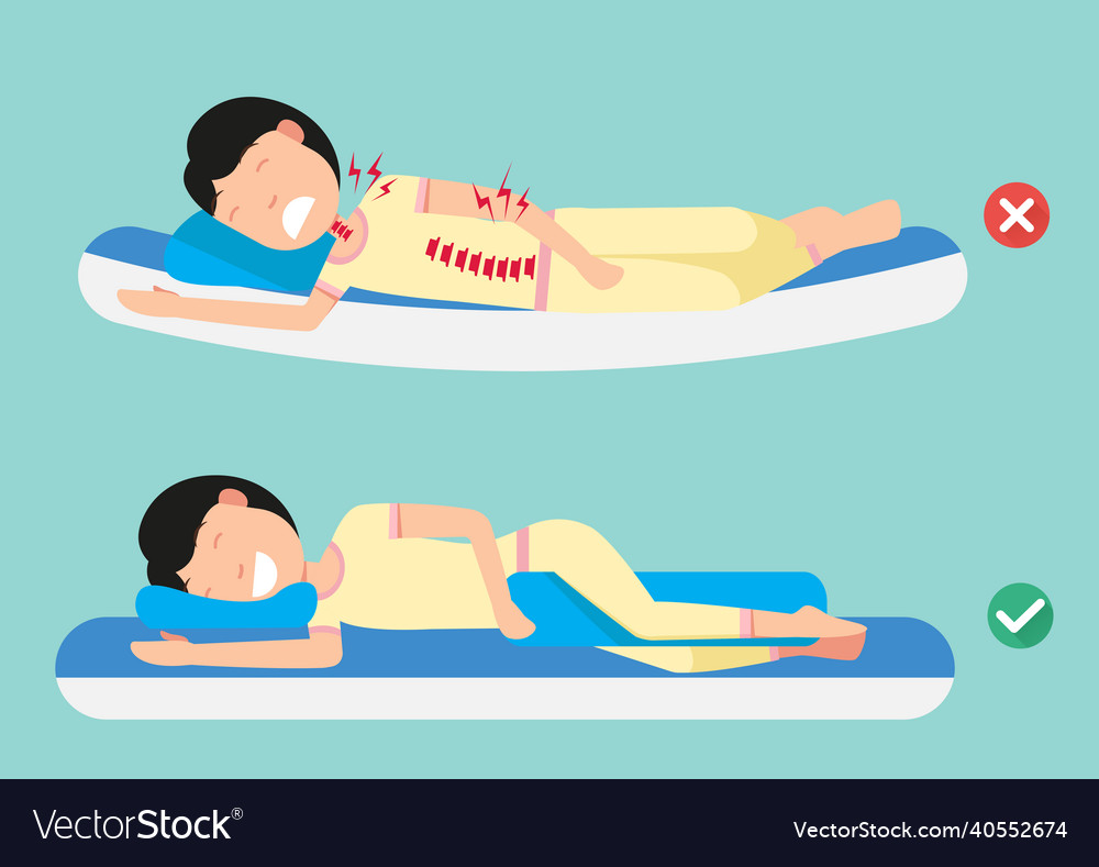 Orthopedic pillowsfor a comfortable sleep Vector Image