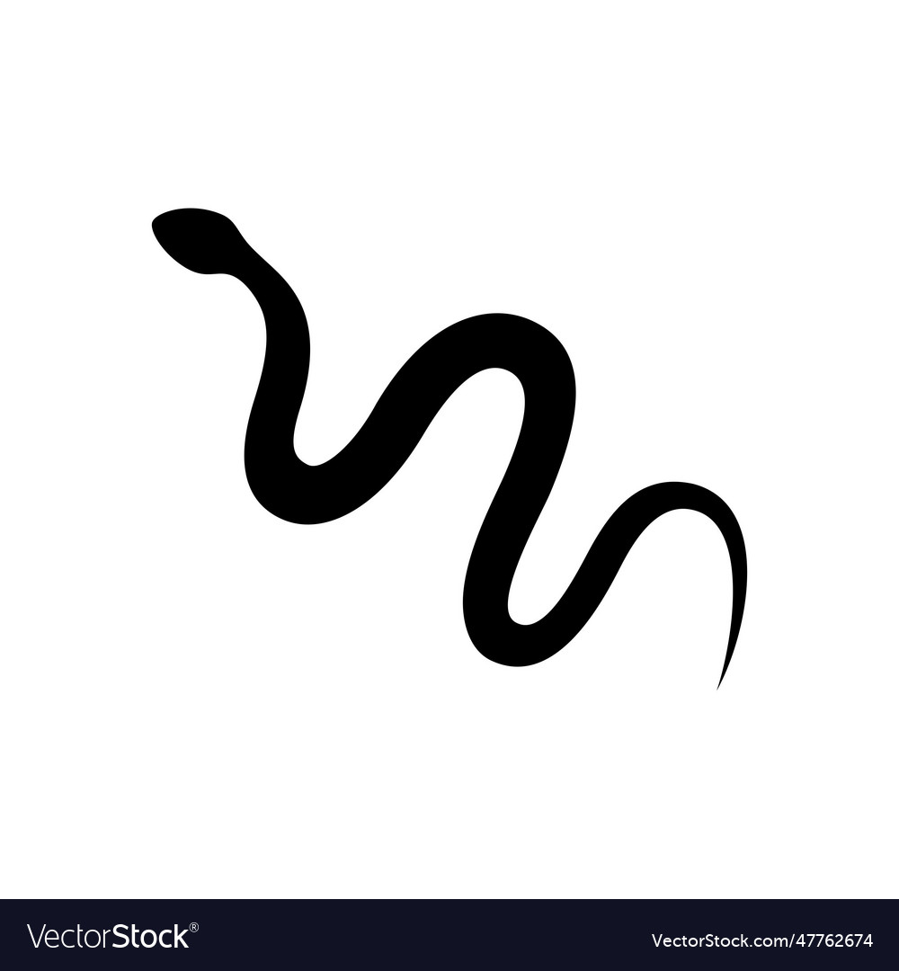 Snake flat style logo Royalty Free Vector Image