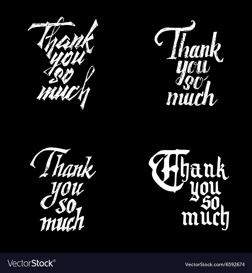 Thank you so much insignia and labels for any use Vector Image