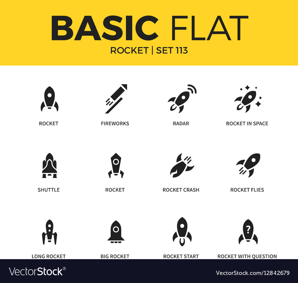 Basic set of rocket icons