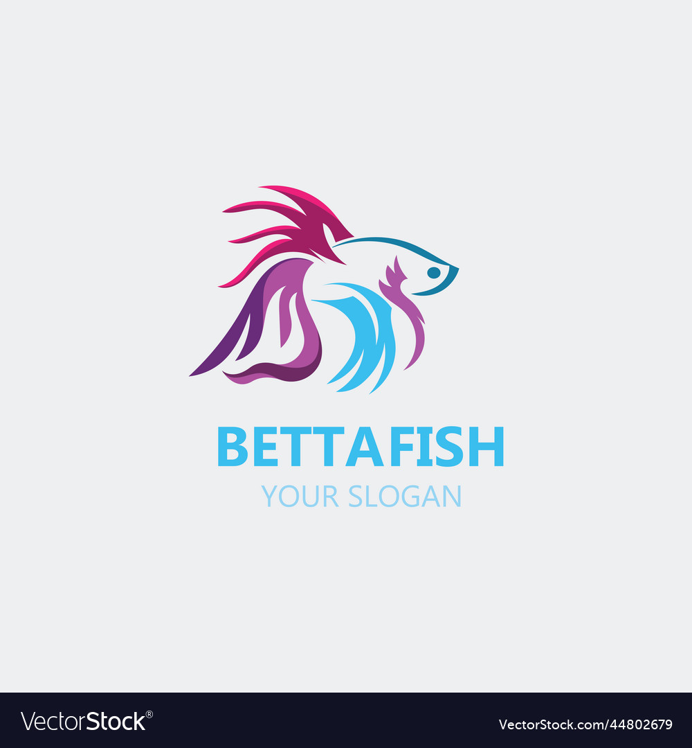 Betta fish modern logo style design image Vector Image