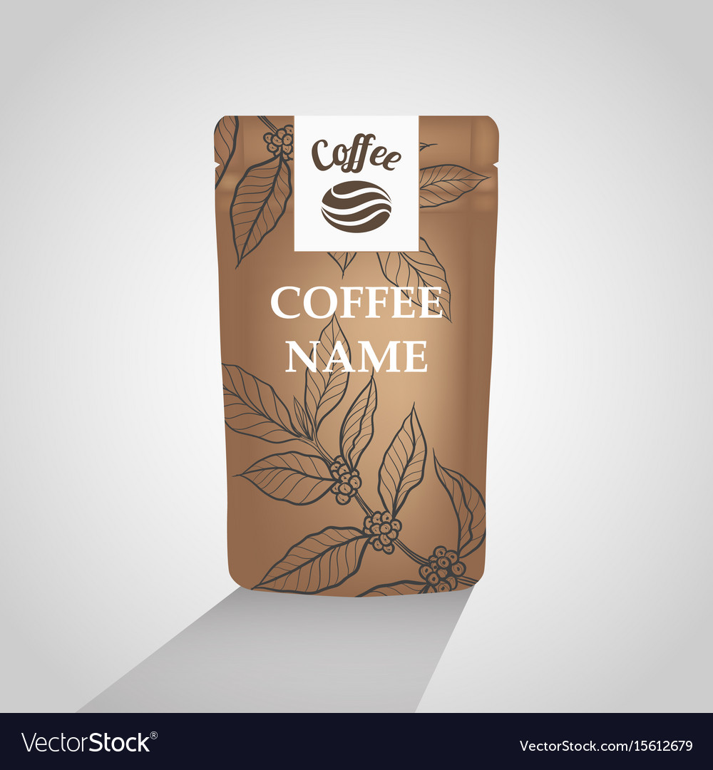 Download Coffee packaging design template Royalty Free Vector Image