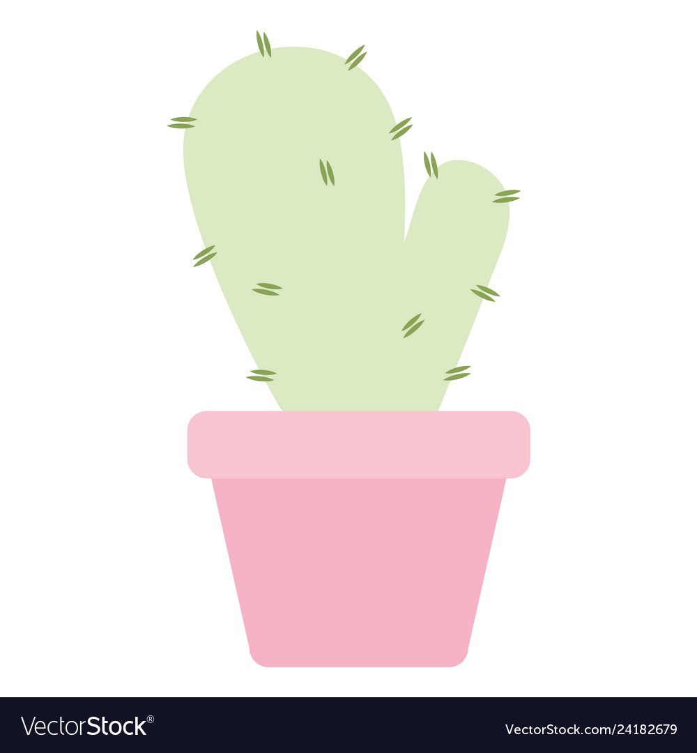 Cute cactus plant icon