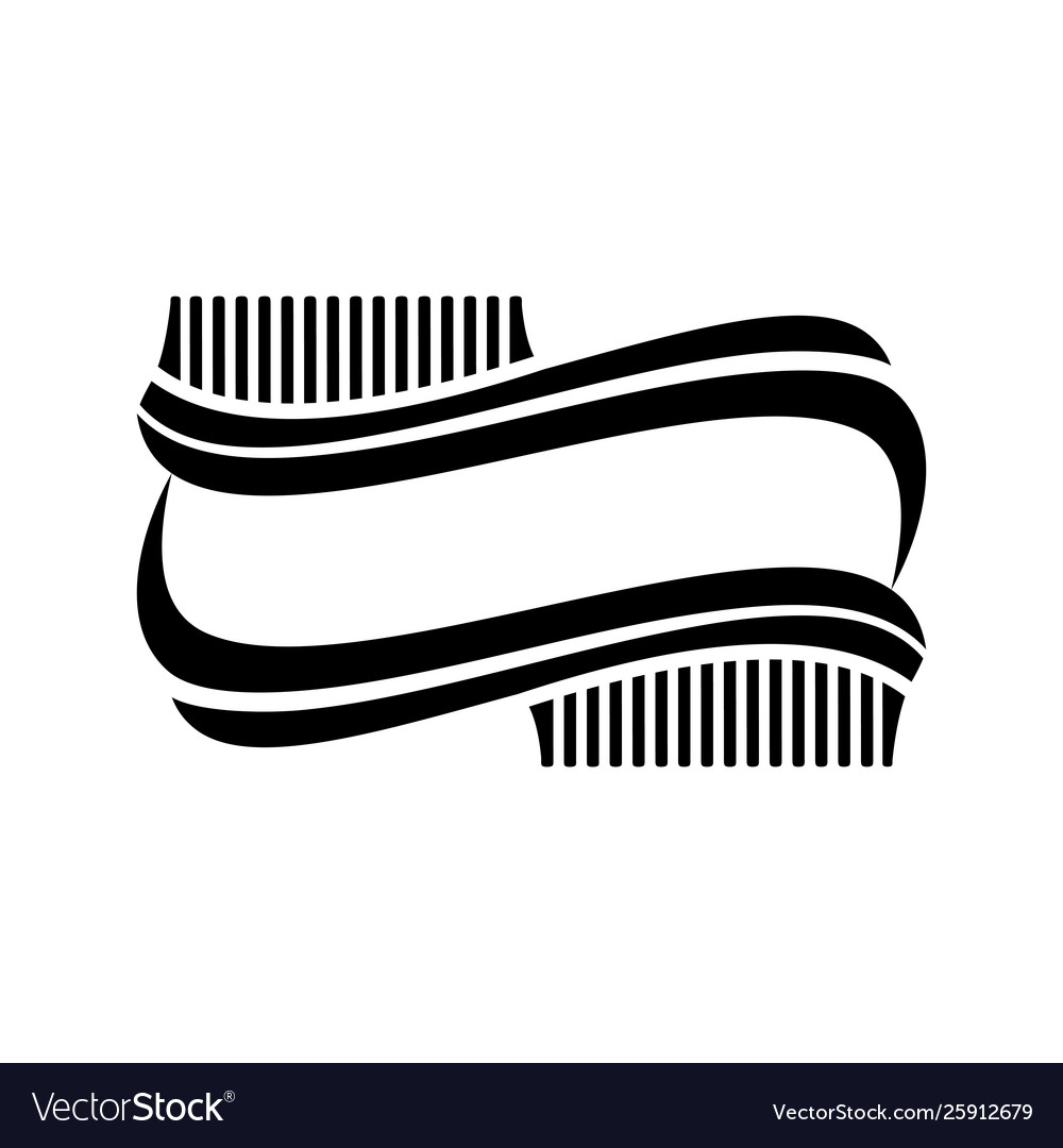 Hair brush salon logo