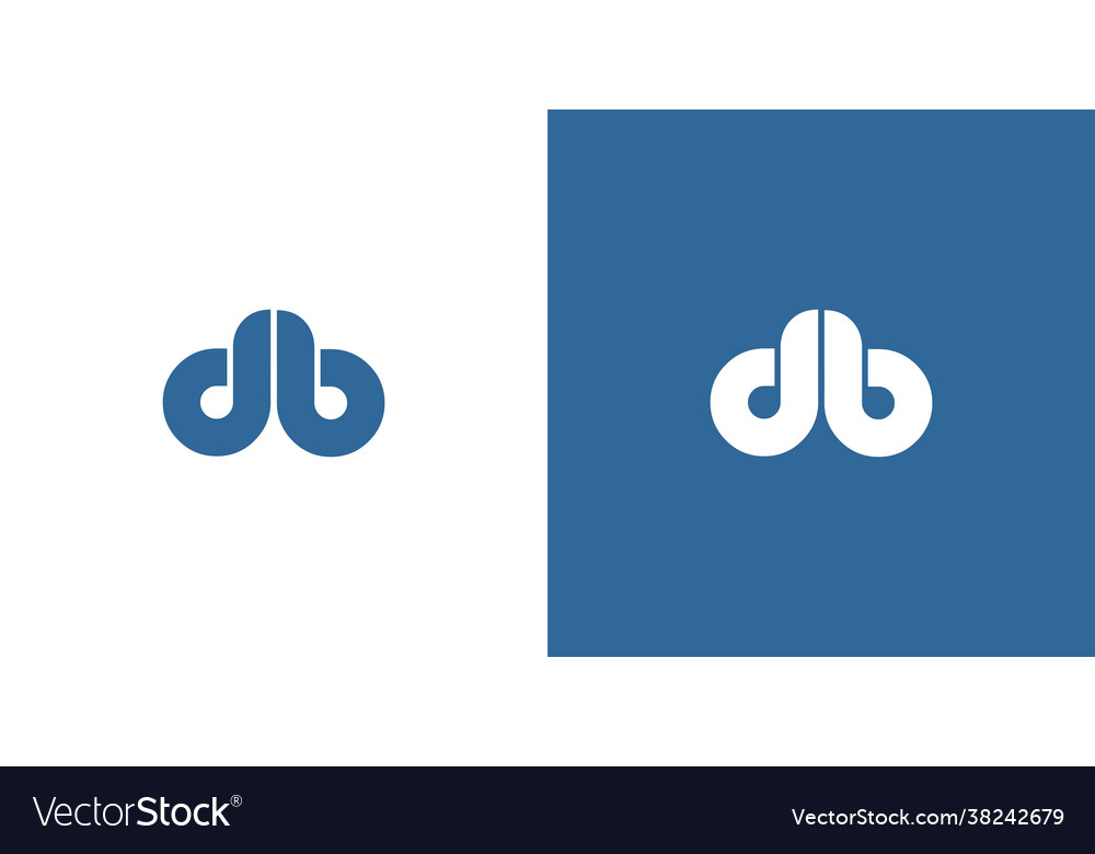 Letter db initials logo is simple and modern