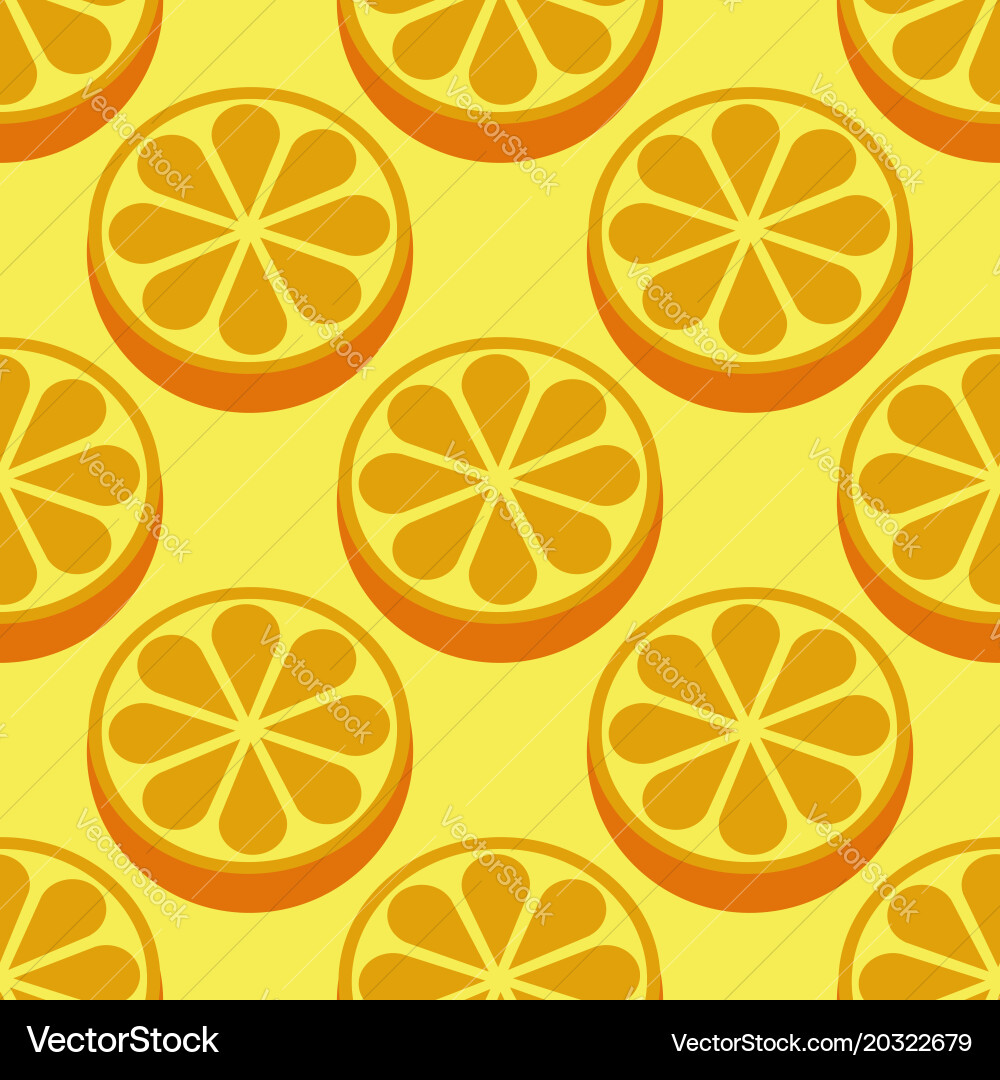 Orange fruit seamless bright pattern Royalty Free Vector