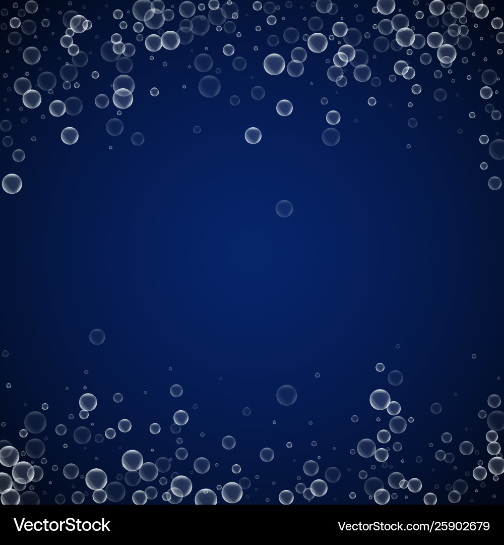 Soap bubbles abstract background blowing Vector Image