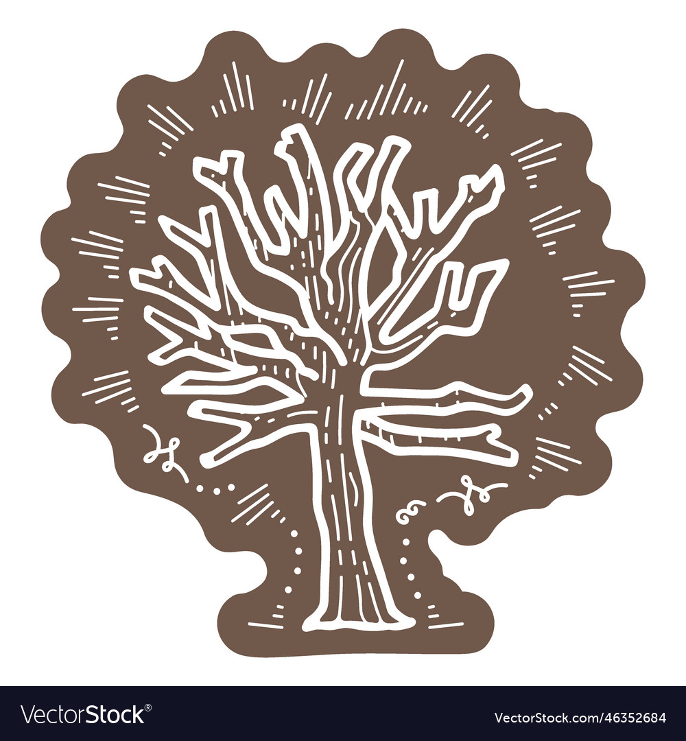 Bare tree cut out royalty free vector image vectorstock