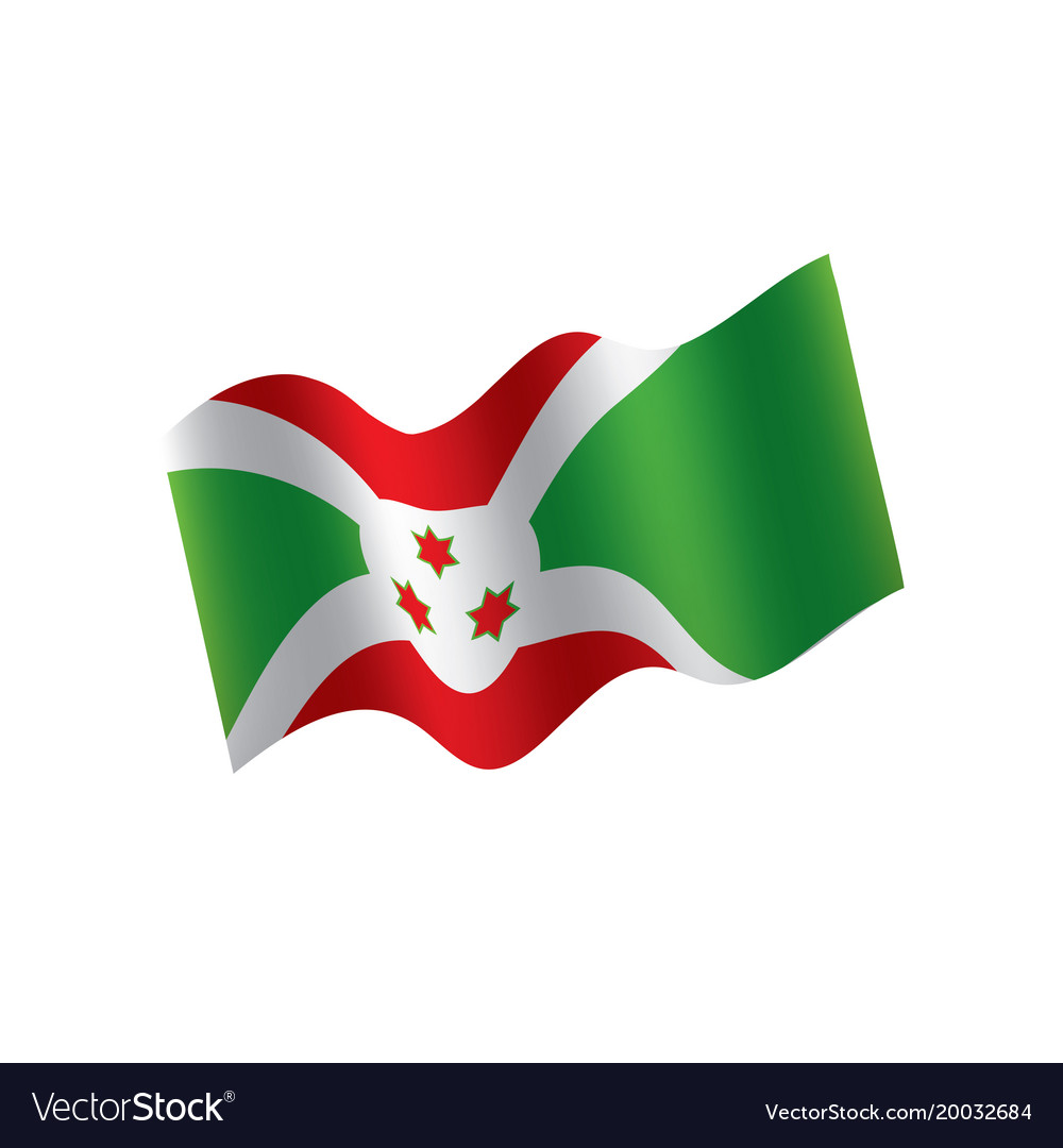 Burundi flag Royalty Free Vector Image - VectorStock