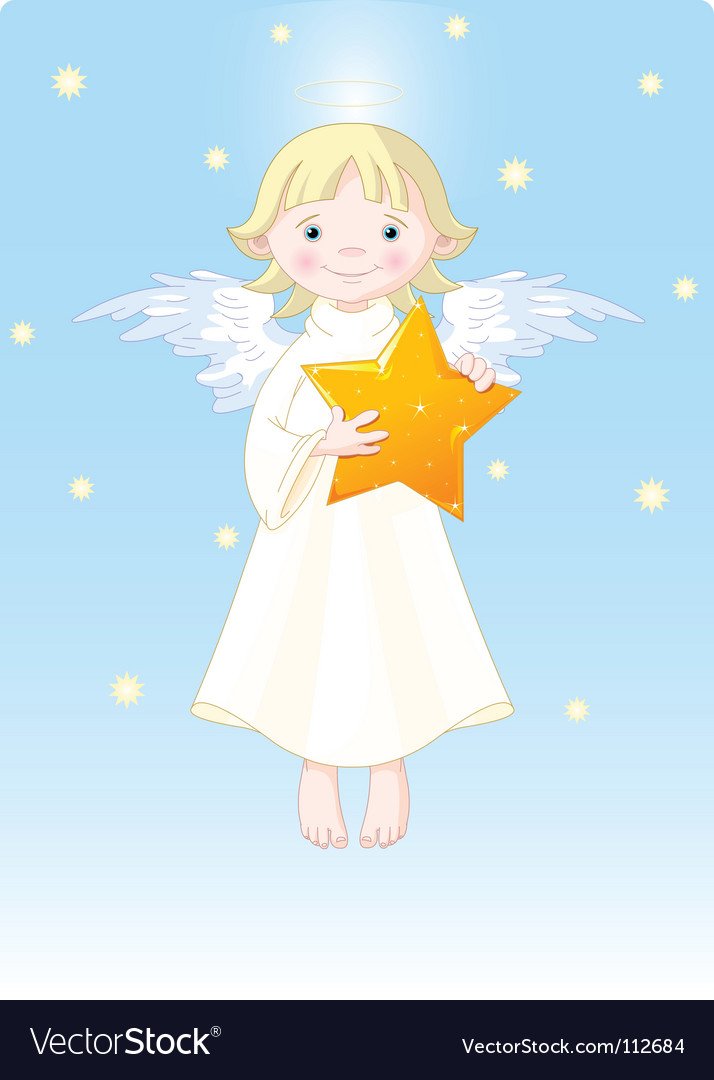 Christmas angel Royalty Free Vector Image - VectorStock