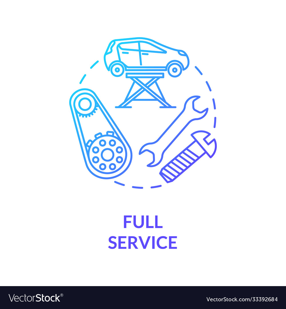 Full service concept icon Royalty Free Vector Image