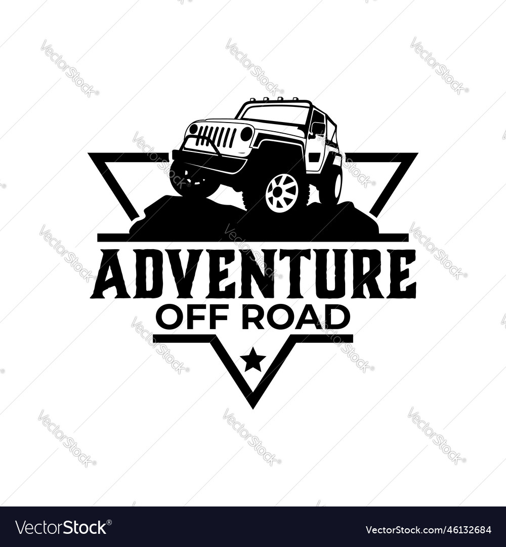 Jeep 4xx4 vehicle outdoor adventure logo template Vector Image