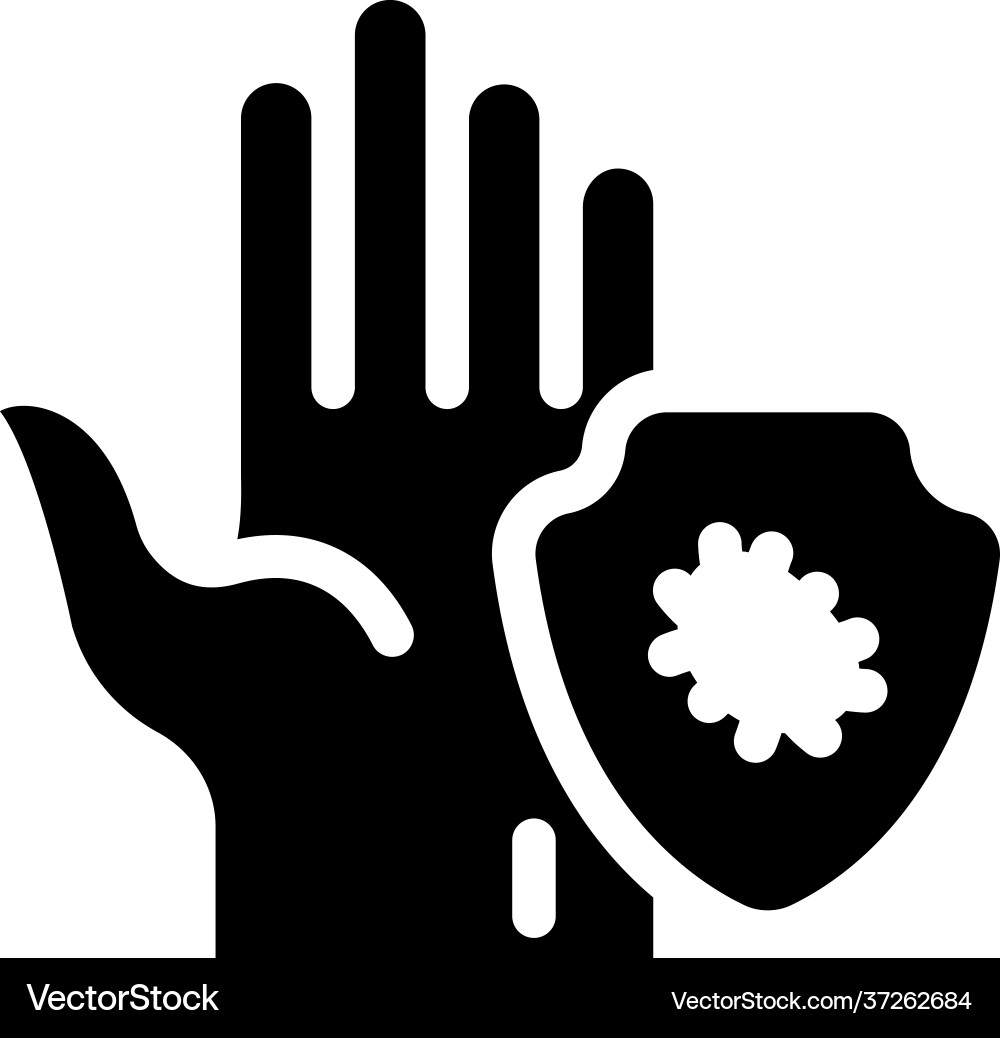 Protected hand Royalty Free Vector Image - VectorStock