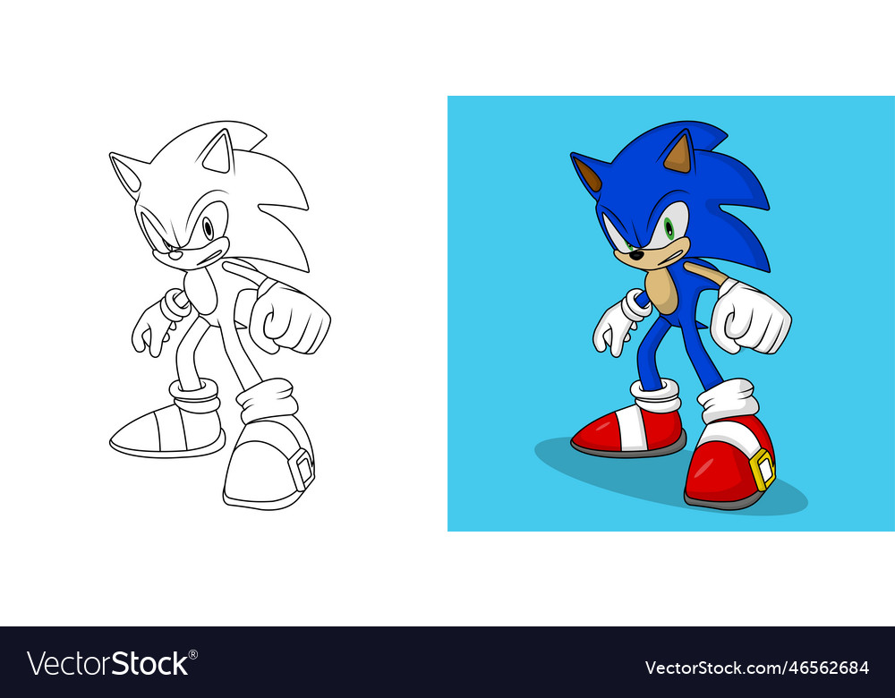 Sonic the hedgehog Royalty Free Vector Image - VectorStock