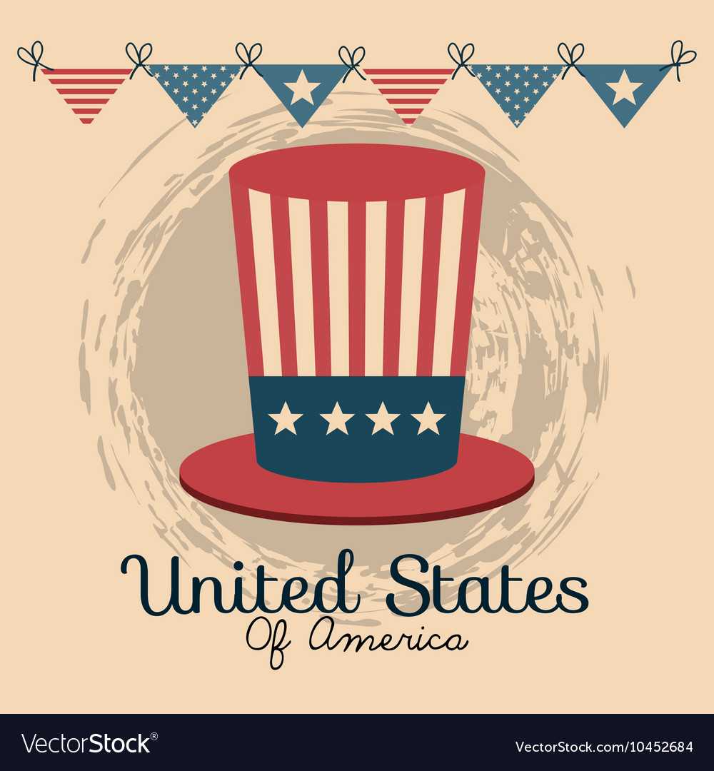 United states of america hat icon Royalty Free Vector Image