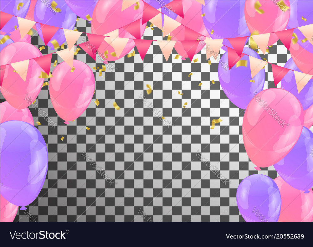 balloons streamers and confetti