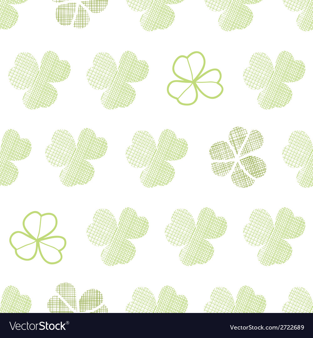 Clover textile textured geometric seamless pattern