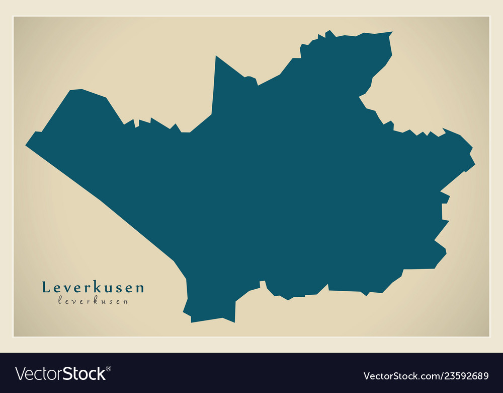 Modern city map - leverkusen of germany de Vector Image