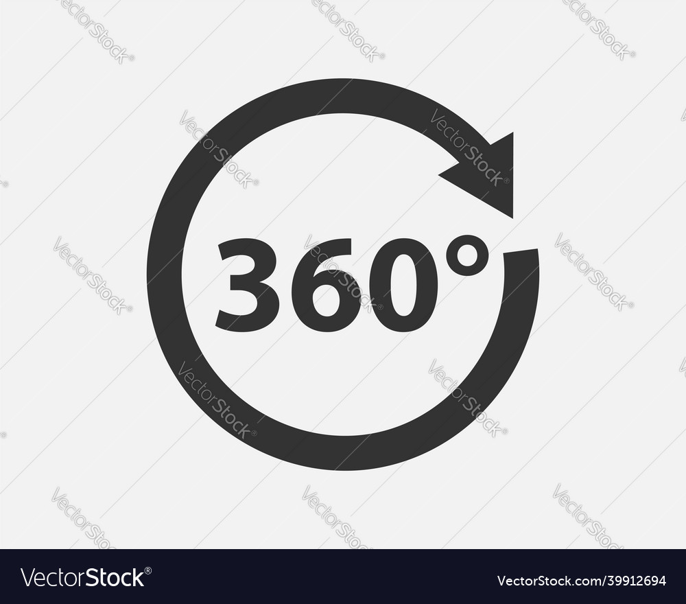 360 degree view icon Royalty Free Vector Image