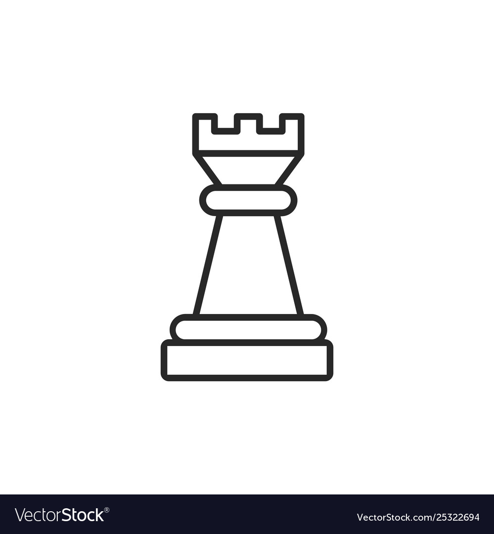 Premium Vector  Rook chess icon vector illustration