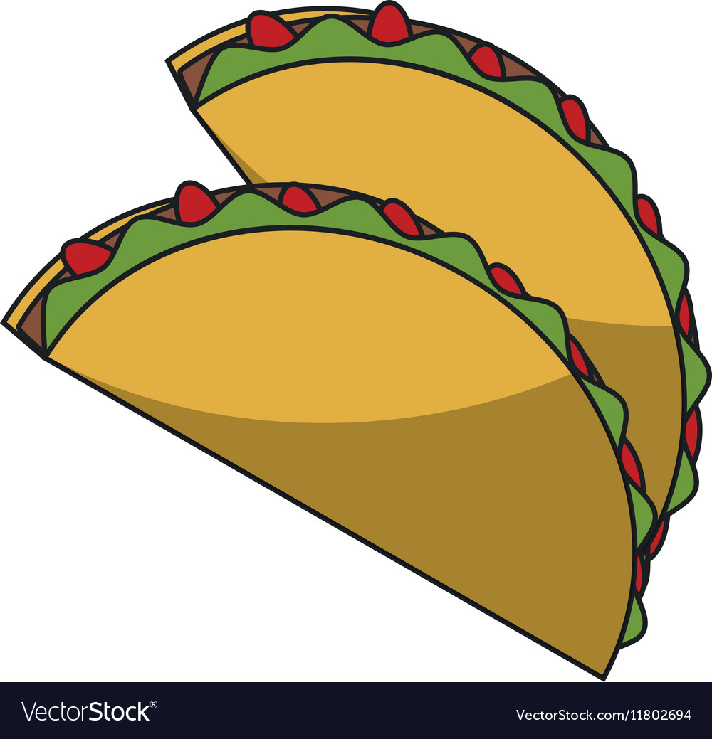 Isolated mexican taco design Royalty Free Vector Image