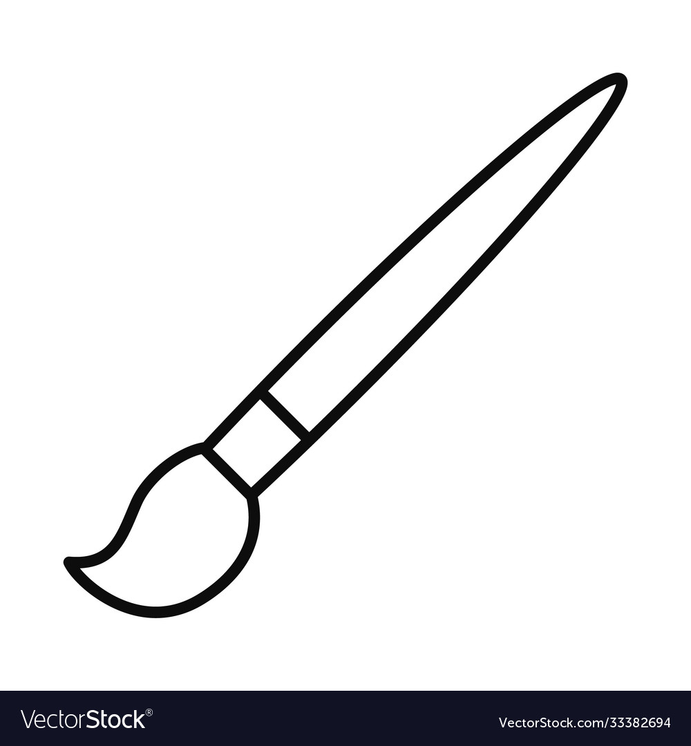 Paint brush icon line style Royalty Free Vector Image