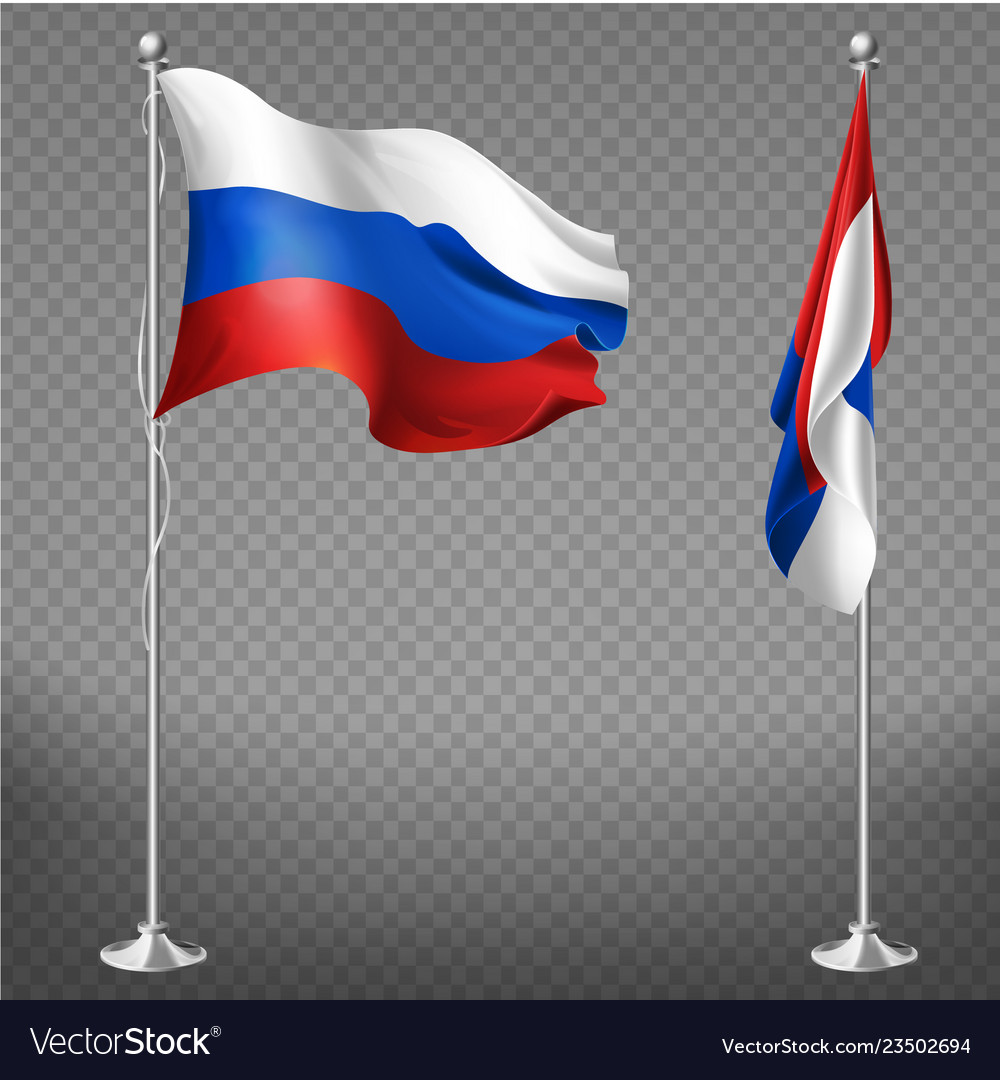 Russia national tricolor flag 3d realistic vector image Russia national tricolor flag 3d realistic