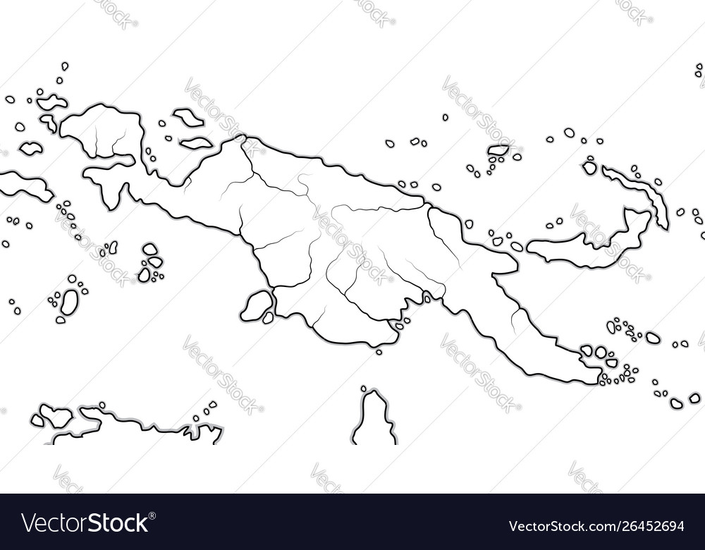 World map papua new guinea australasia Royalty Free Vector