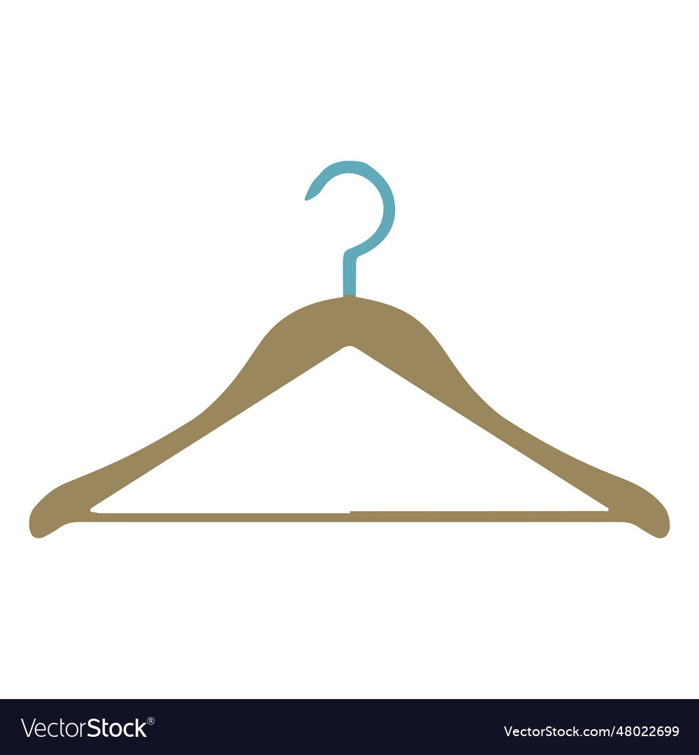 Clothes hanger colorful flat Royalty Free Vector Image