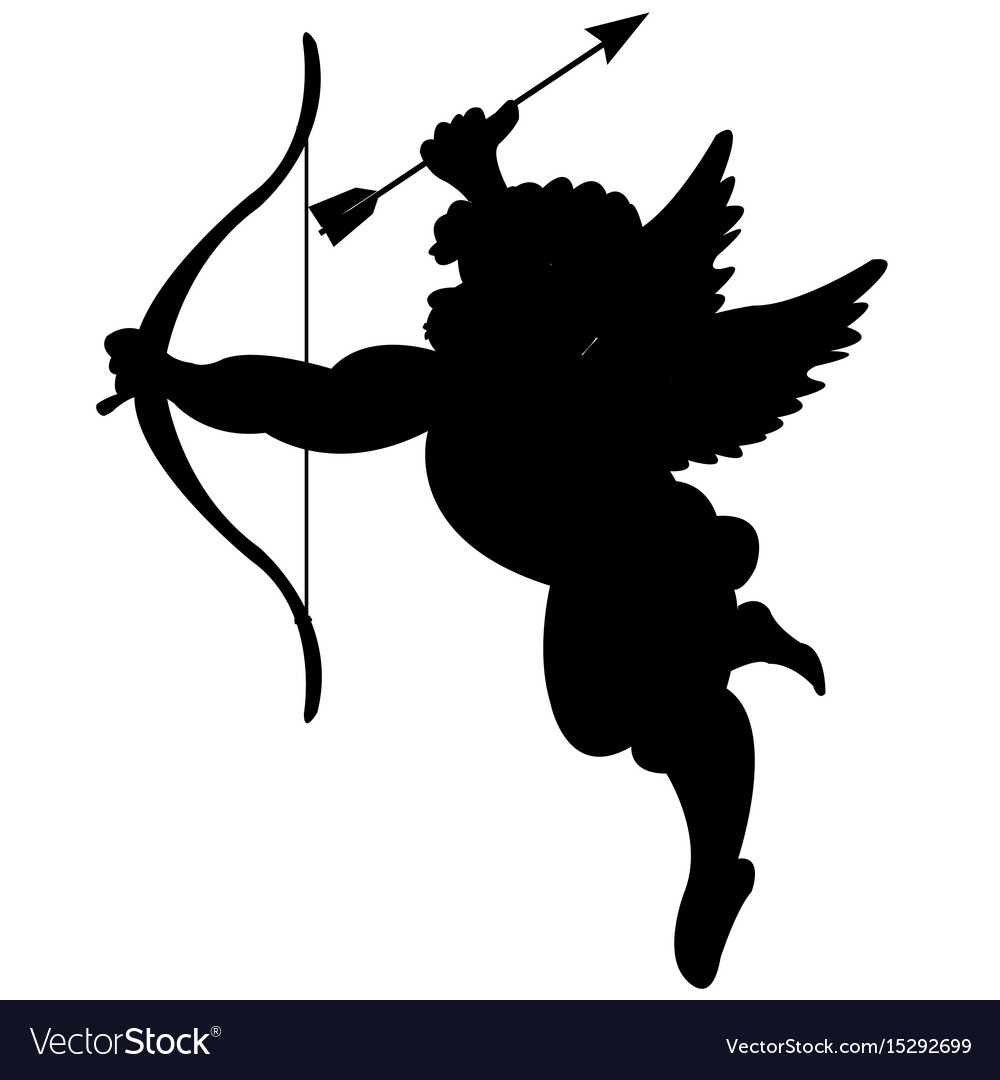 Cupid with onion and dart Royalty Free Vector Image