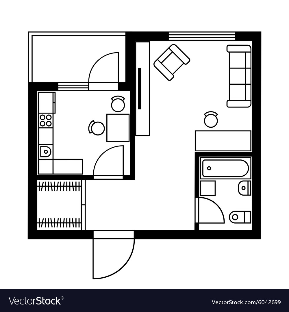 Floor plan with furniture Home Design Ideas