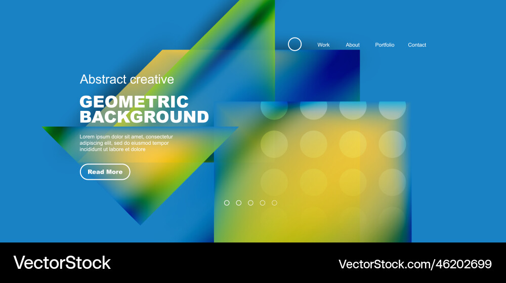 Geometric elements - squares and triangles Vector Image