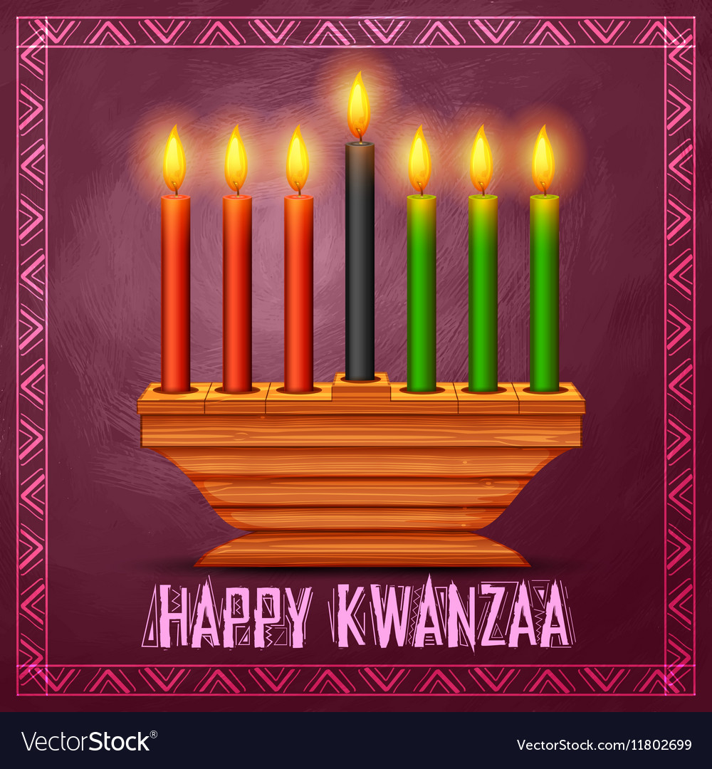 Happy kwanzaa greetings for celebration of african